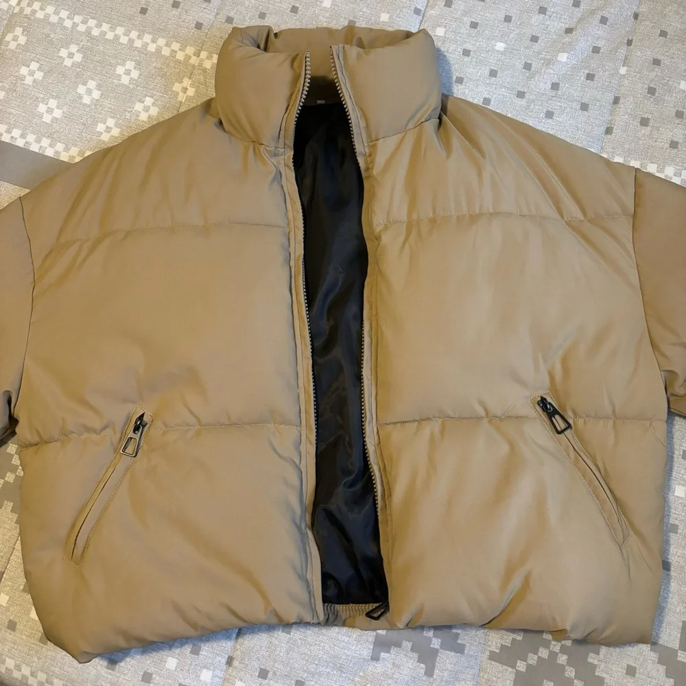SHEIN Drop Shoulder Zip Up Puffer Jacket - Picture 4 of 5